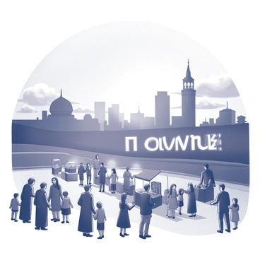 A stunning sunset over a cityscape as the community prepares for Nowruz festivities