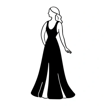 Aesthetic minimalist vector art girl