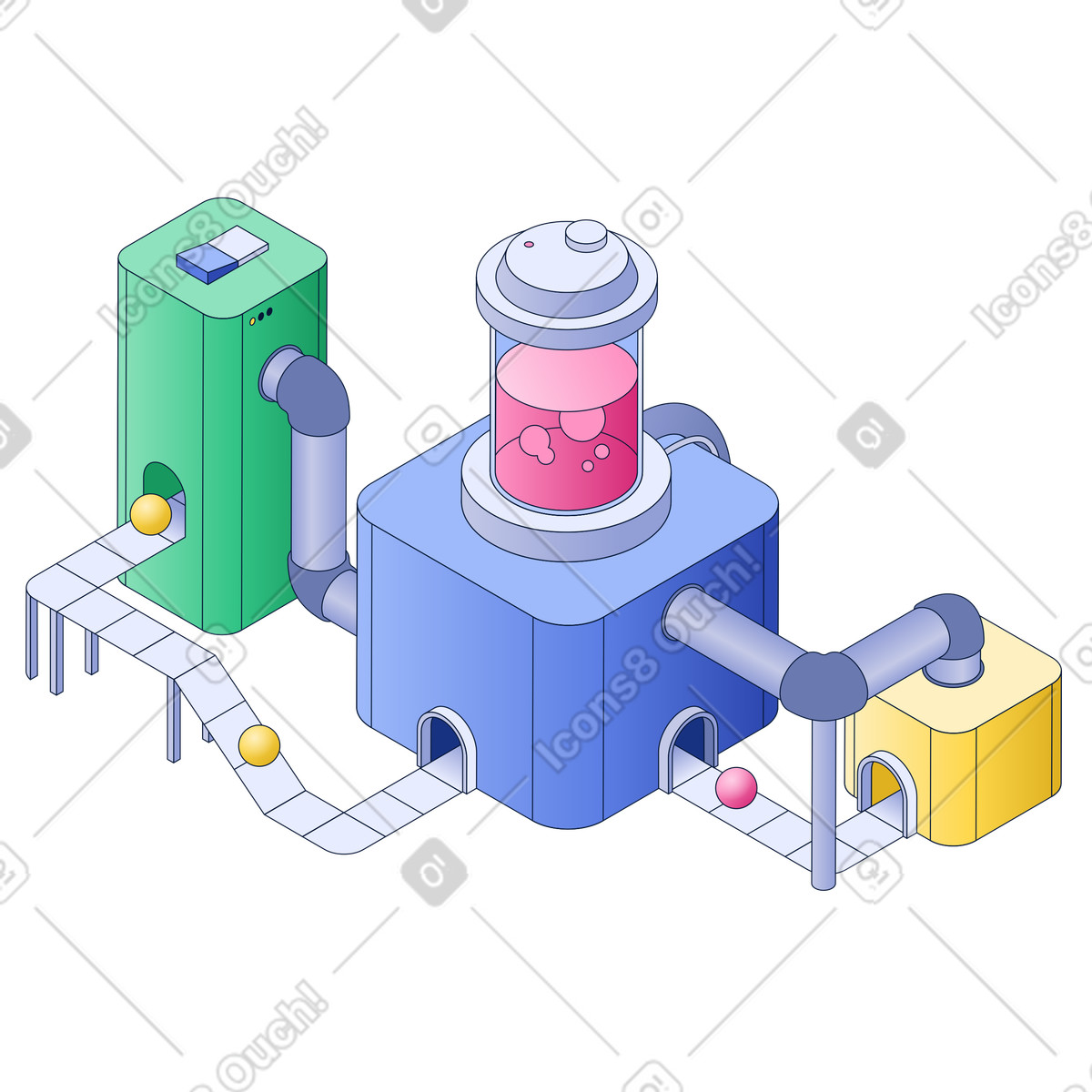 Ilustração de Visão abstrata da correia transportadora em no estilo Neat para baixar em PNG, SVG