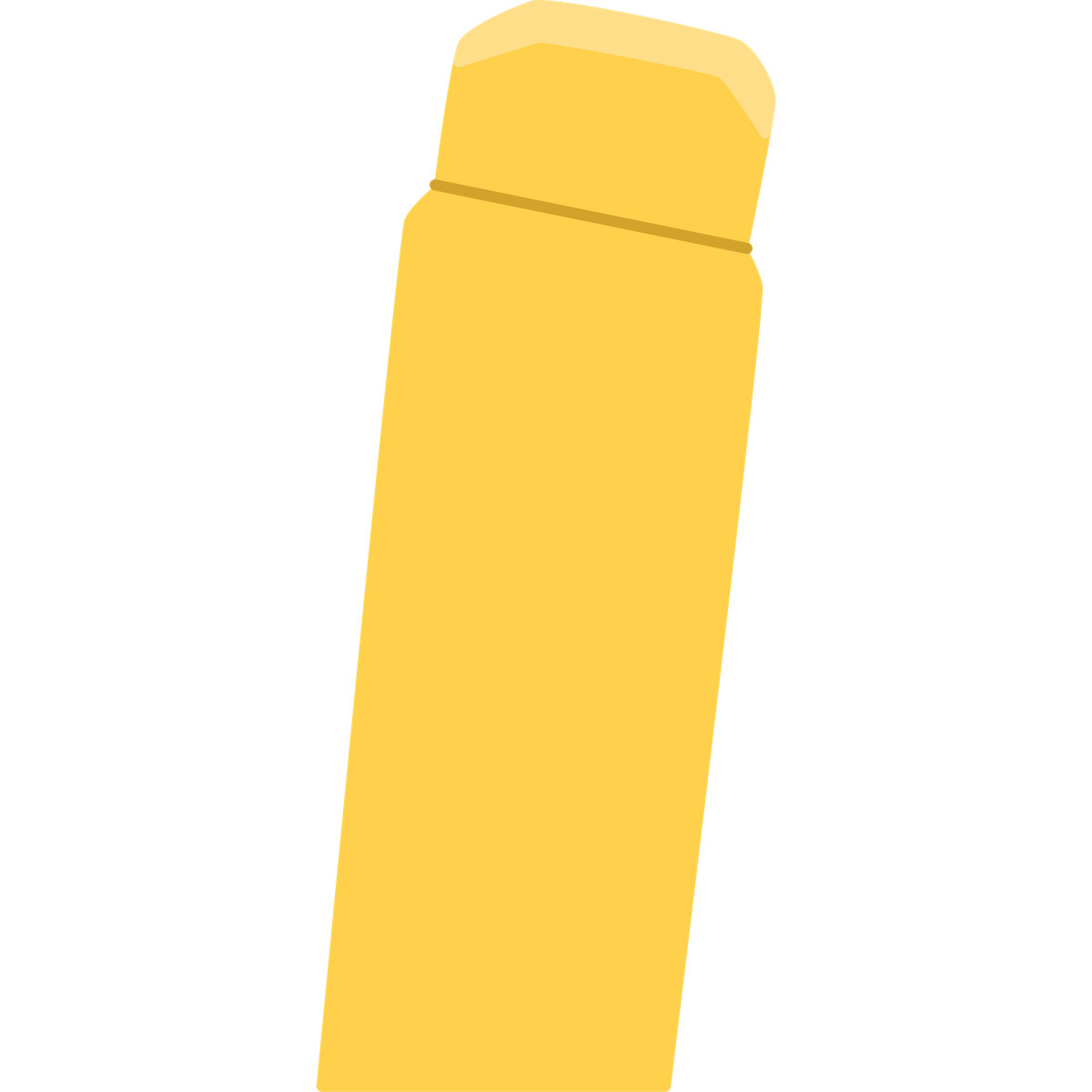 Bouncy スタイルの Yellow thermos のイラストをPNG、SVG形式でダウンロード