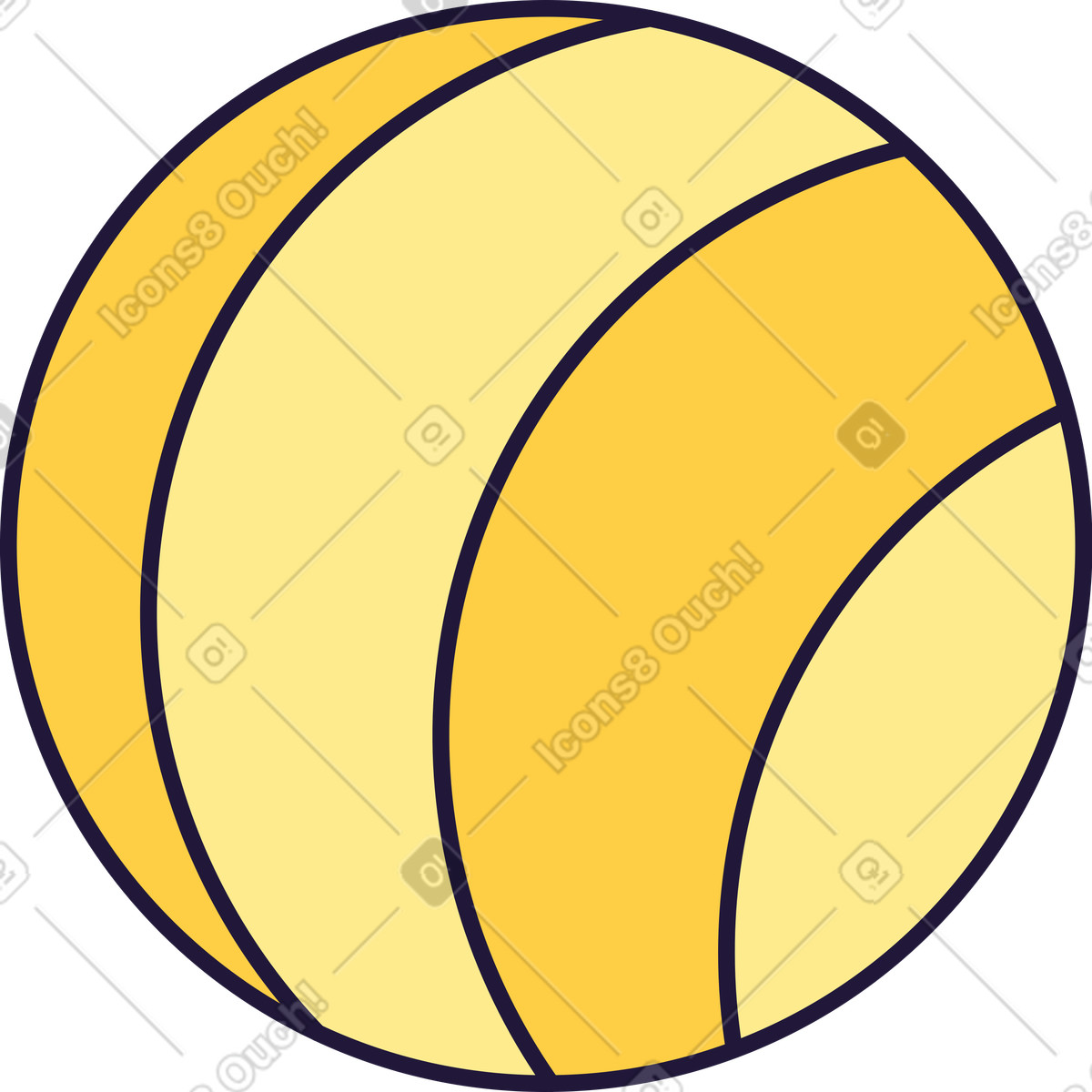 Illustration Volley-ball dans le style Conifer à télécharger aux formats PNG, SVG
