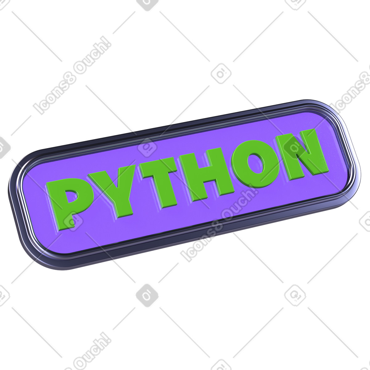 Python programming language sign illustration in PNG, SVG