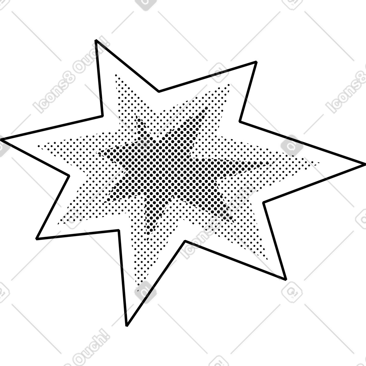 Flash illustration in Memphis style download in PNG, SVG