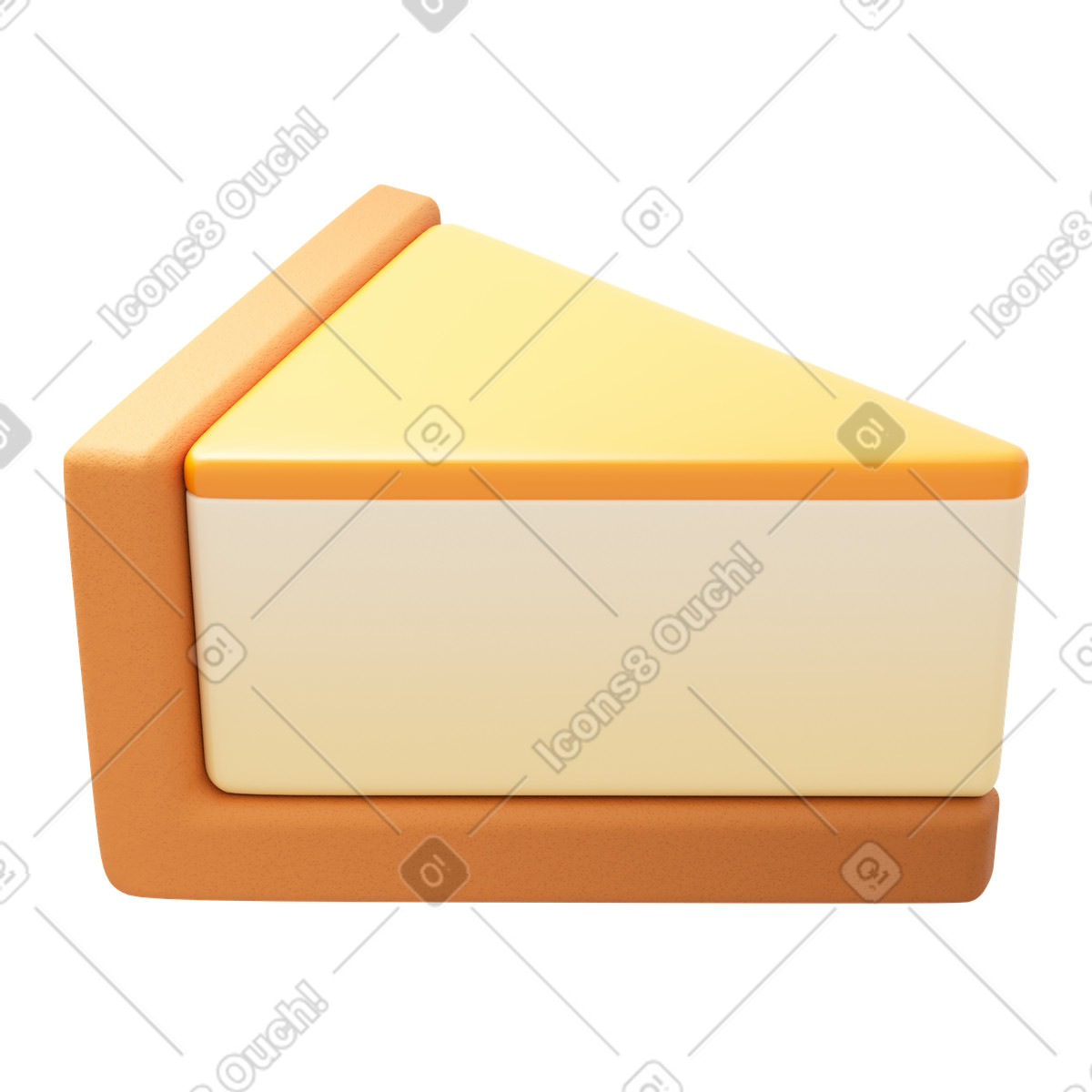 Cheesecake-Illustration im 3D Fluency-Stil als Download in PNG, SVG