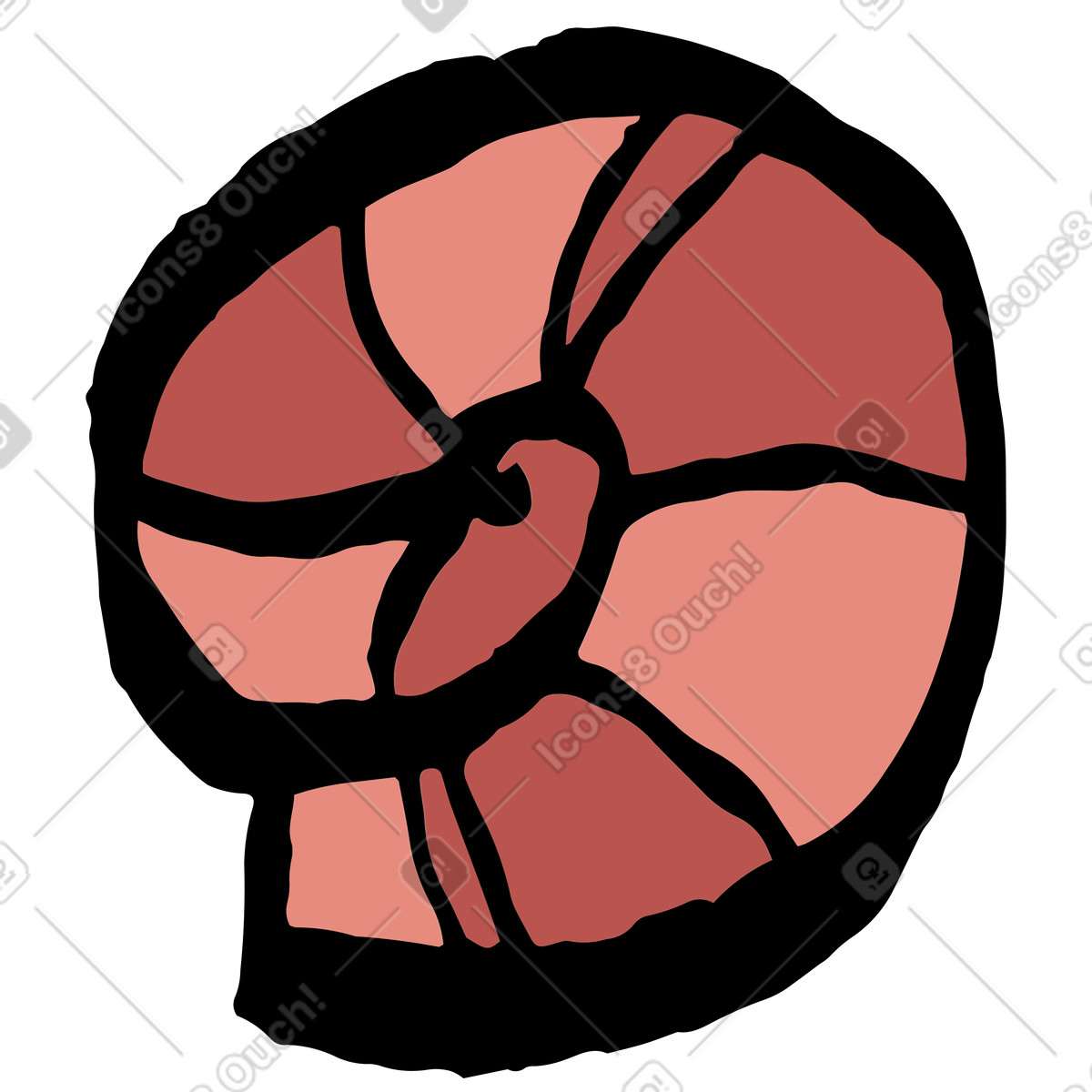 Guscio illustrazione in stile Scandi scarica in PNG, SVG