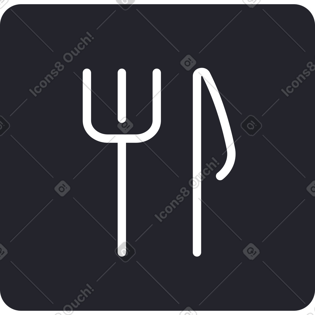 Restaurant icon illustration in Grapy style download in PNG, SVG