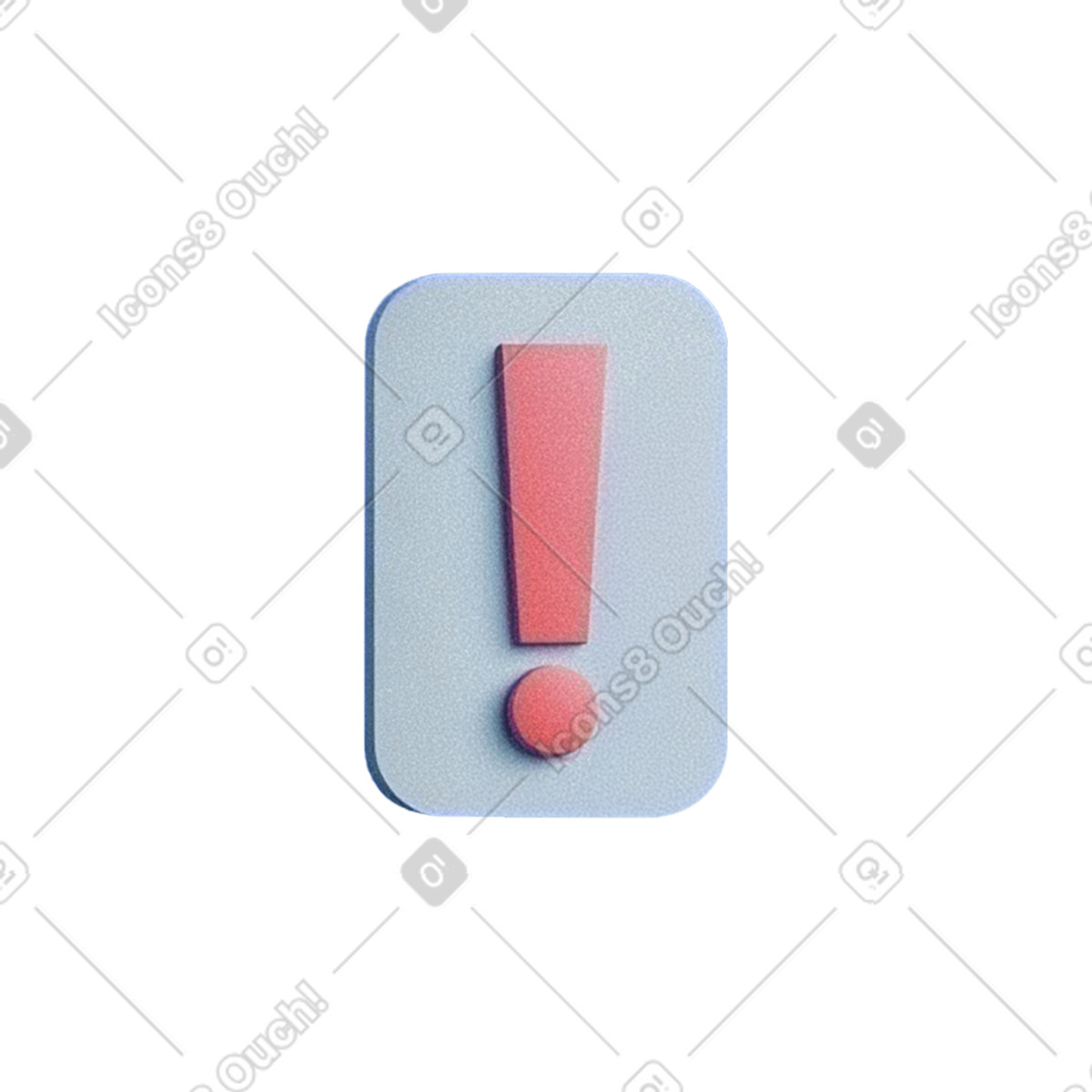 Nummernschild mit ausrufezeichen-Illustration im Grainy-Stil als Download in PNG, SVG