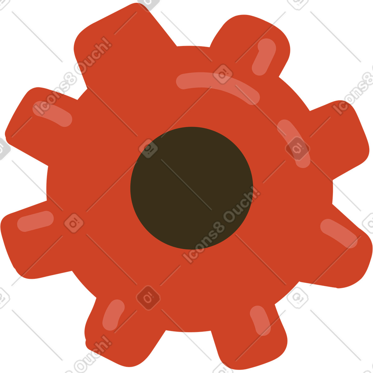 Gear illustrazione in stile Arabica scarica in PNG, SVG