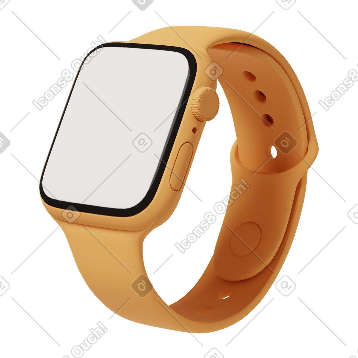 Smart watch closed illustration in 3D Casual life style download in PNG, SVG