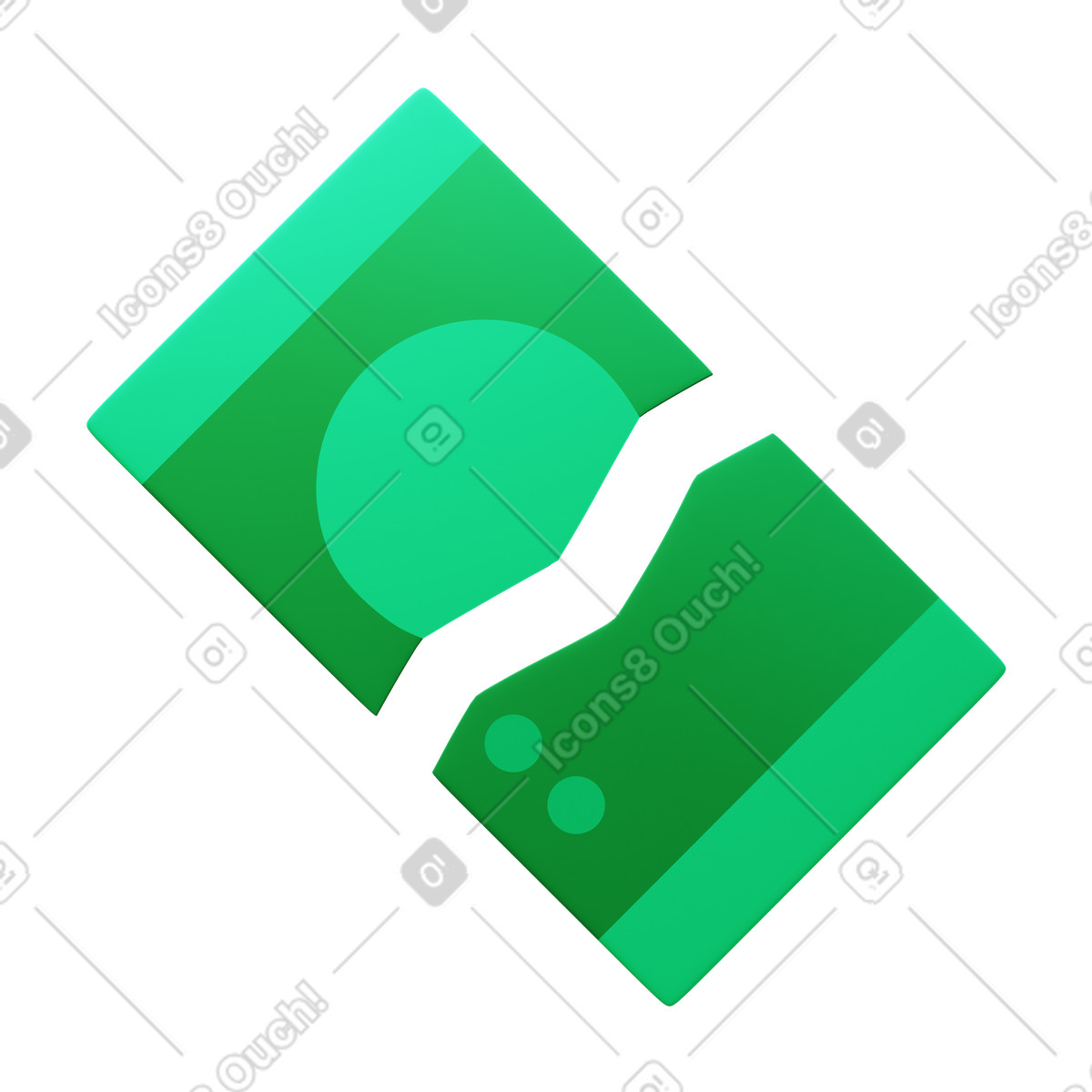 Split money-Illustration im 3D Fluency-Stil als Download in PNG, SVG