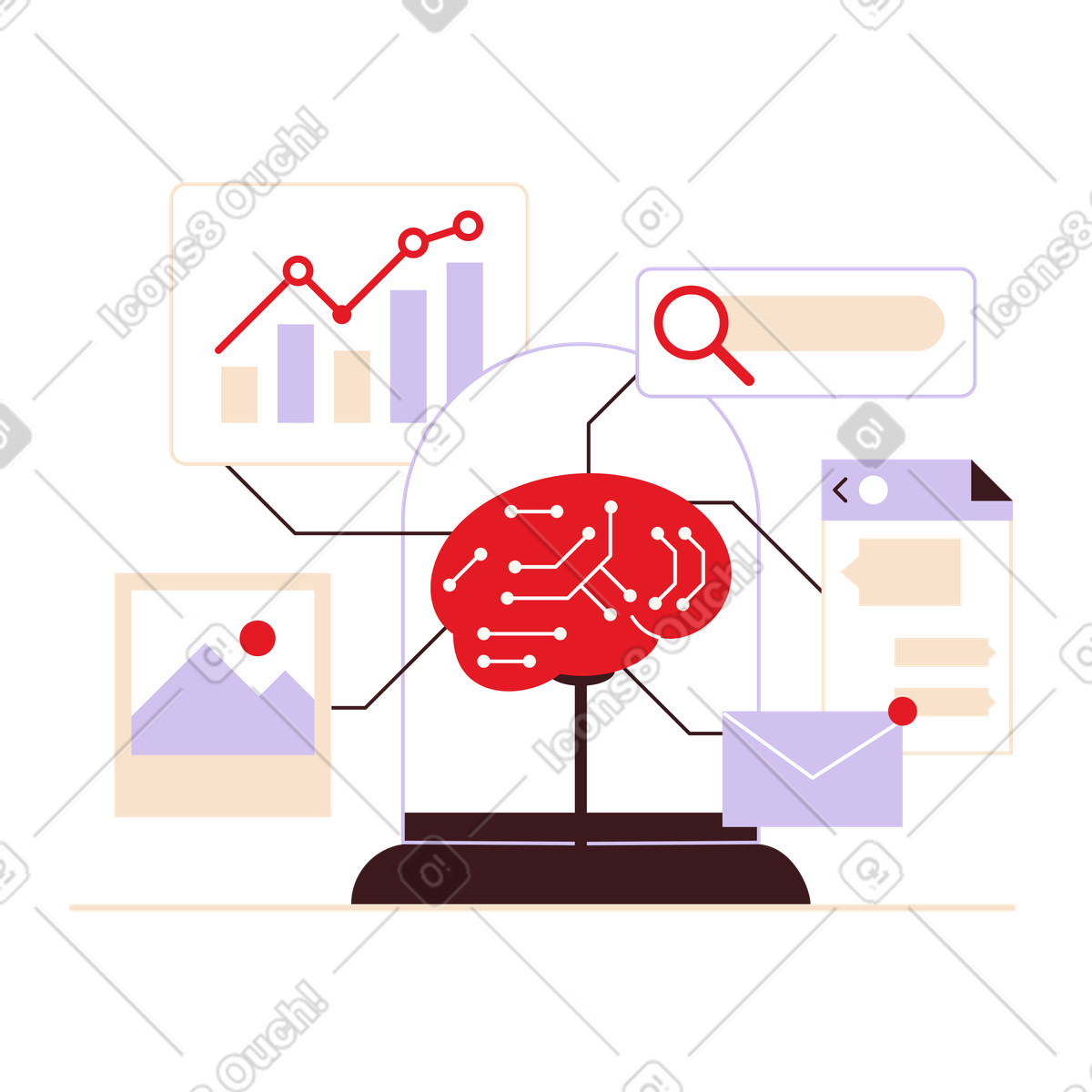 Network illustration in PNG, SVG, GIF formats