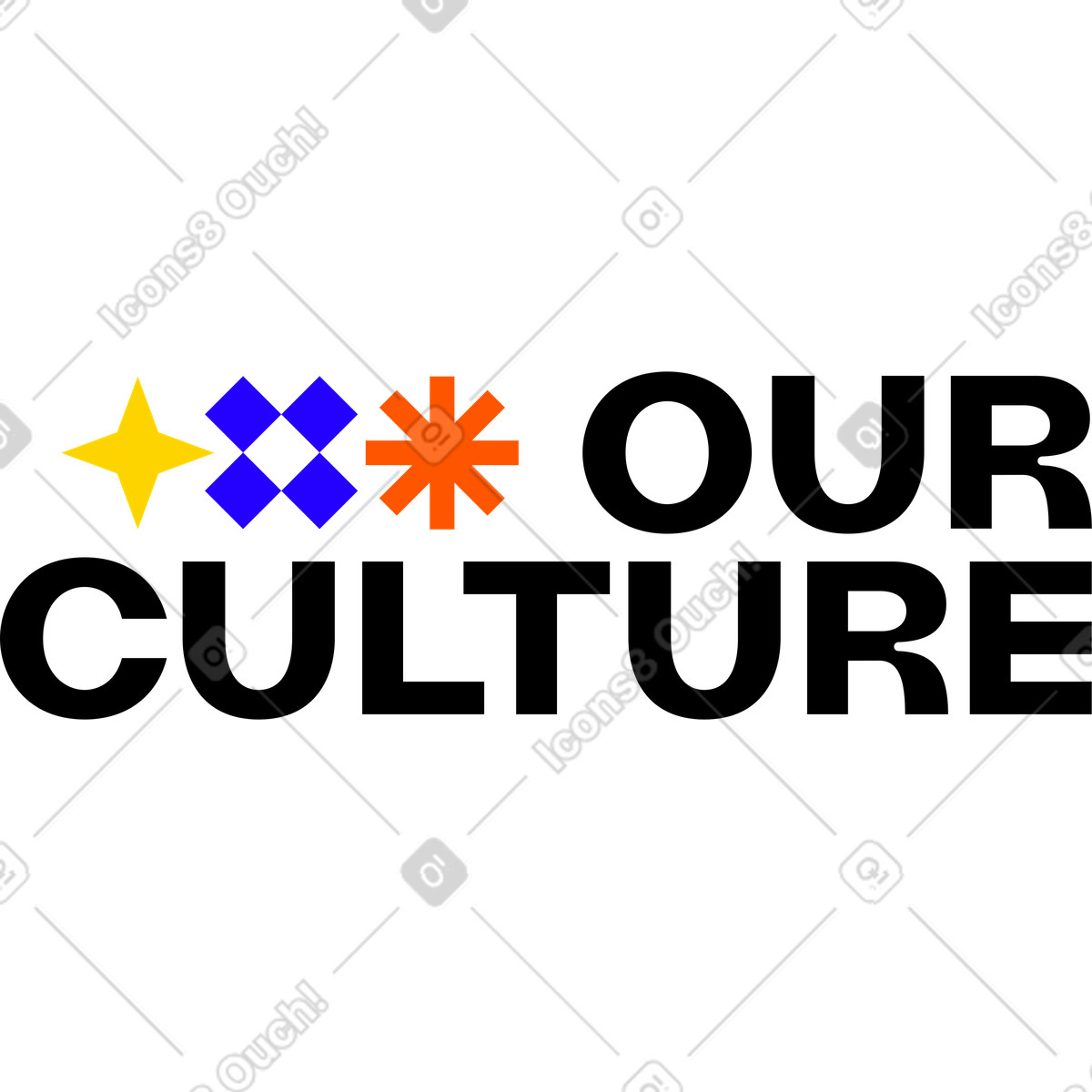 Ilustração animada de Texto nossa cultura em no estilo Framework para baixar em GIF, Lottie (JSON), AE