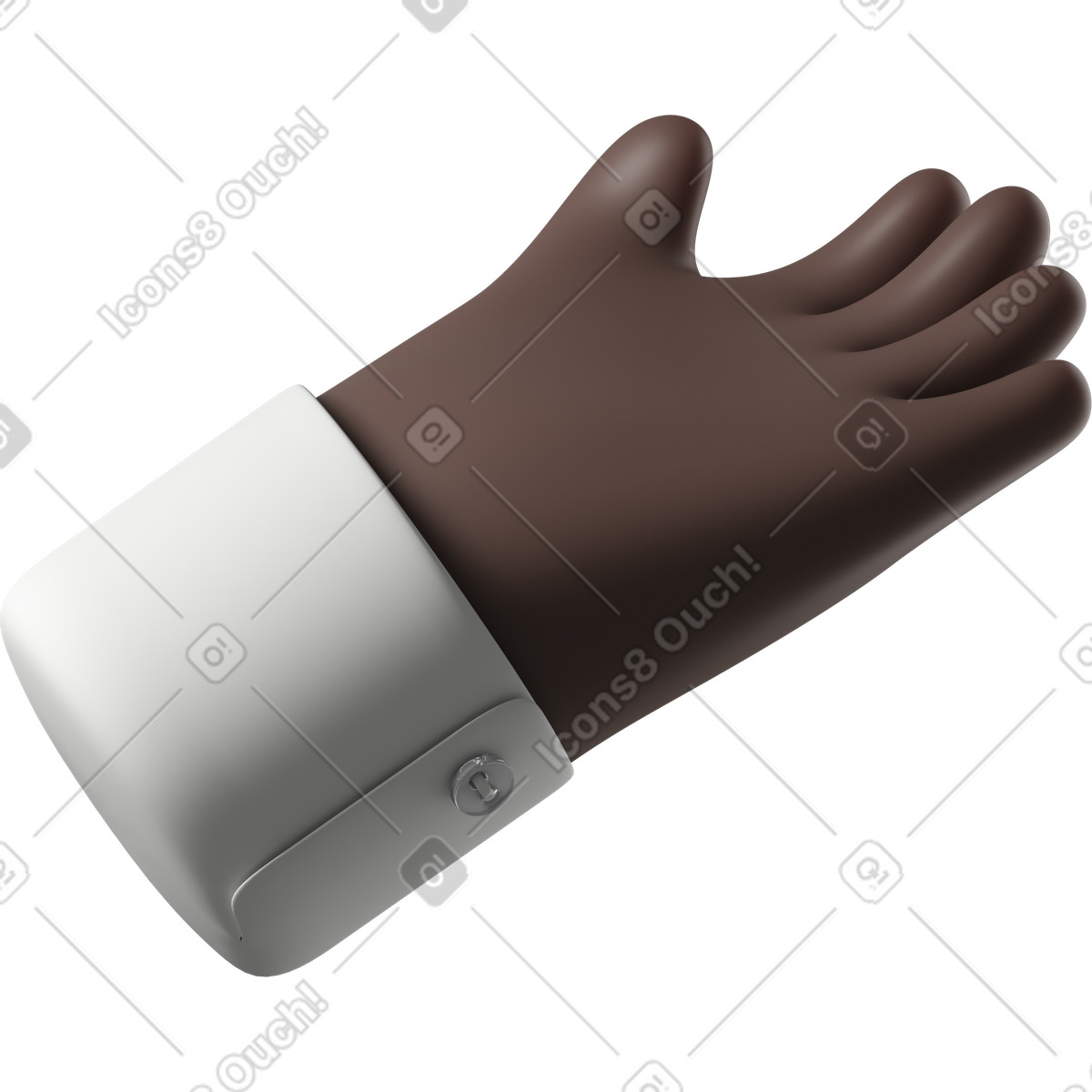 3D Hands Fun&Wild スタイルの 手を差し伸べる黒い肌の手 のイラストをPNG、SVG形式でダウンロード