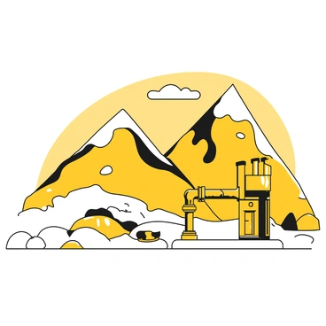 A remote oil valve station situated atop a snowy mountain peak