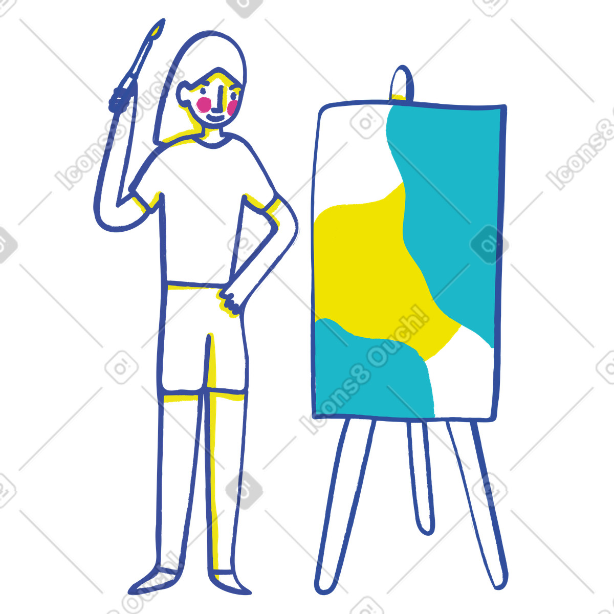 Disegnare un capolavoro illustrazione in stile Lime scarica in PNG, SVG