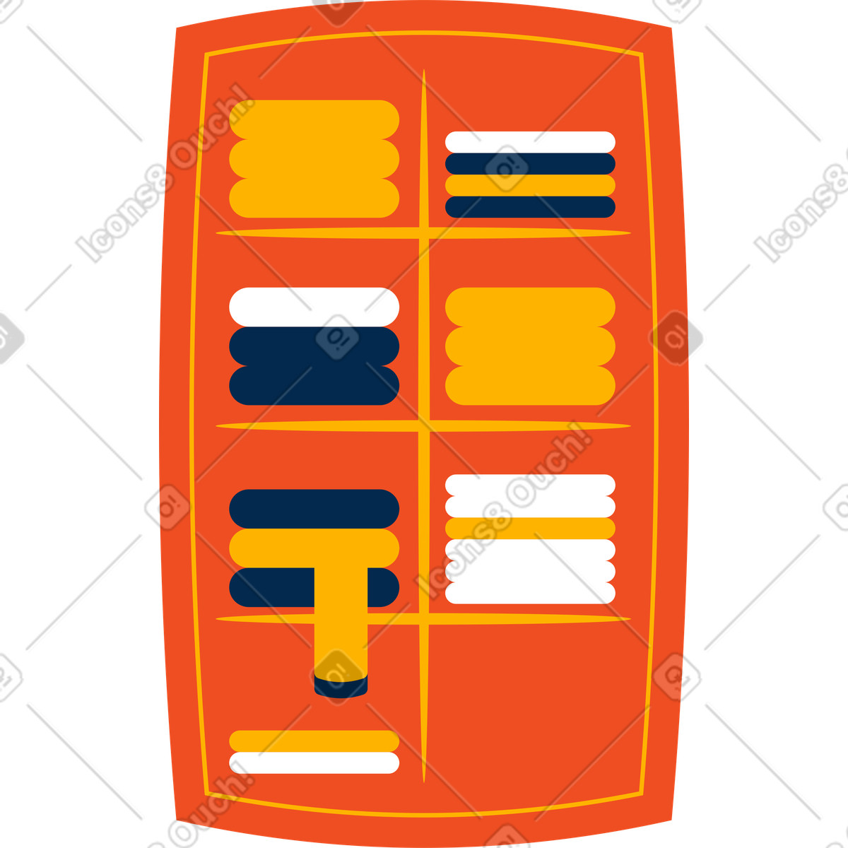 Shelf illustration in Flame style download in PNG, SVG