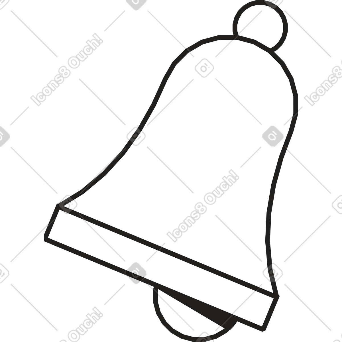 Glocke-Illustration im Dazzle Line-Stil als Download in PNG, SVG