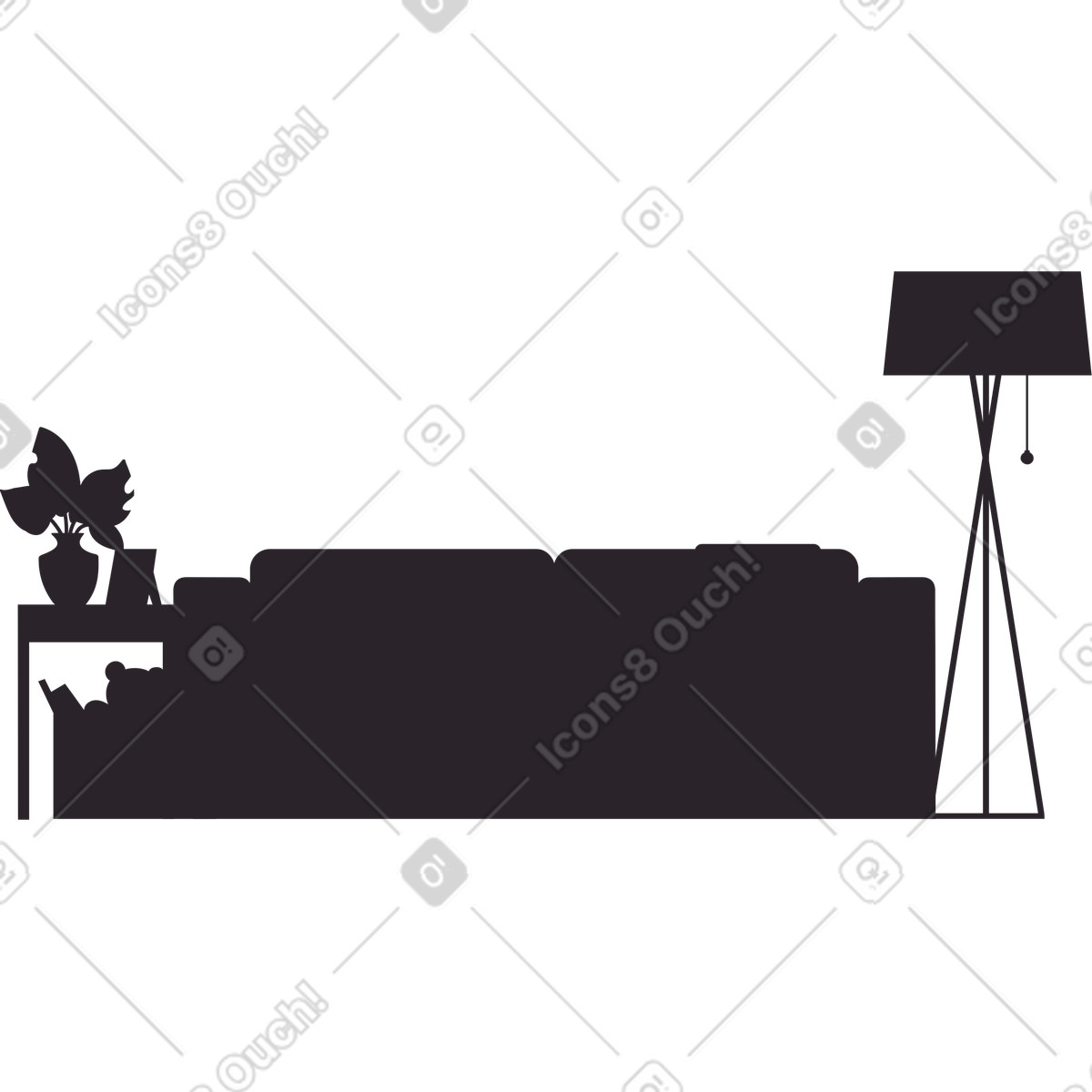Illustration Home background in the room dans le style Eastwood à télécharger aux formats PNG, SVG