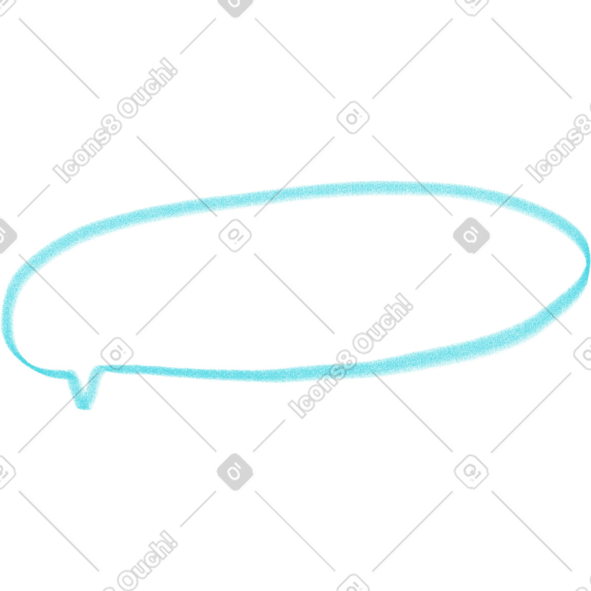 Illustration Bulle de dialogue bleue dans le style Doodle à télécharger aux formats PNG, SVG