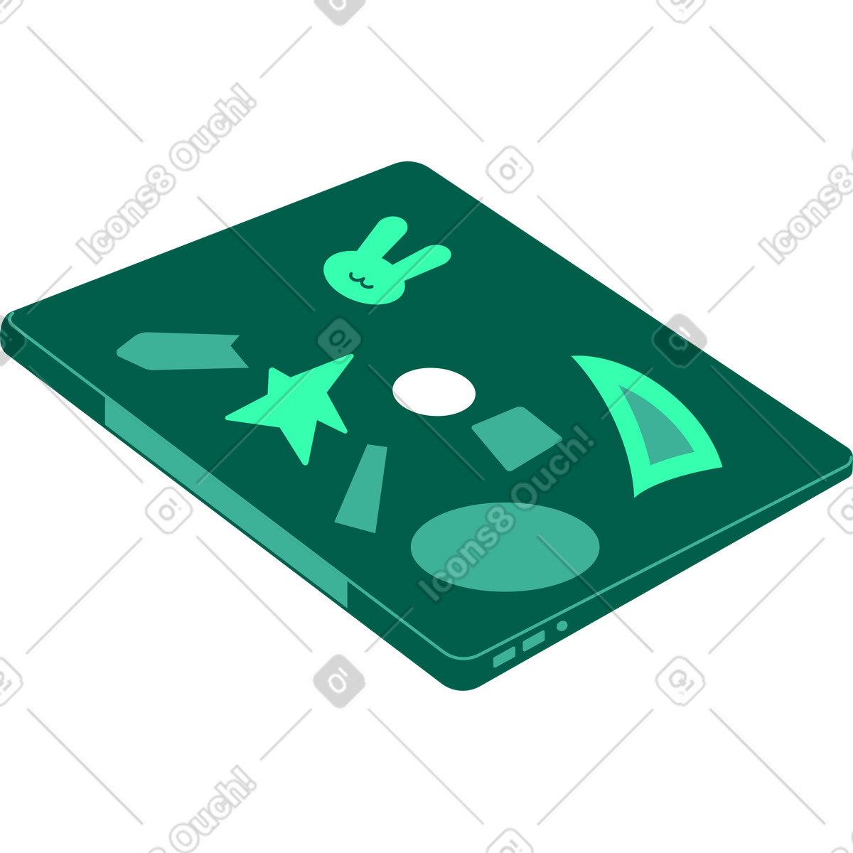 Storyline スタイルの ラップトップ のイラストをPNG、SVG形式でダウンロード