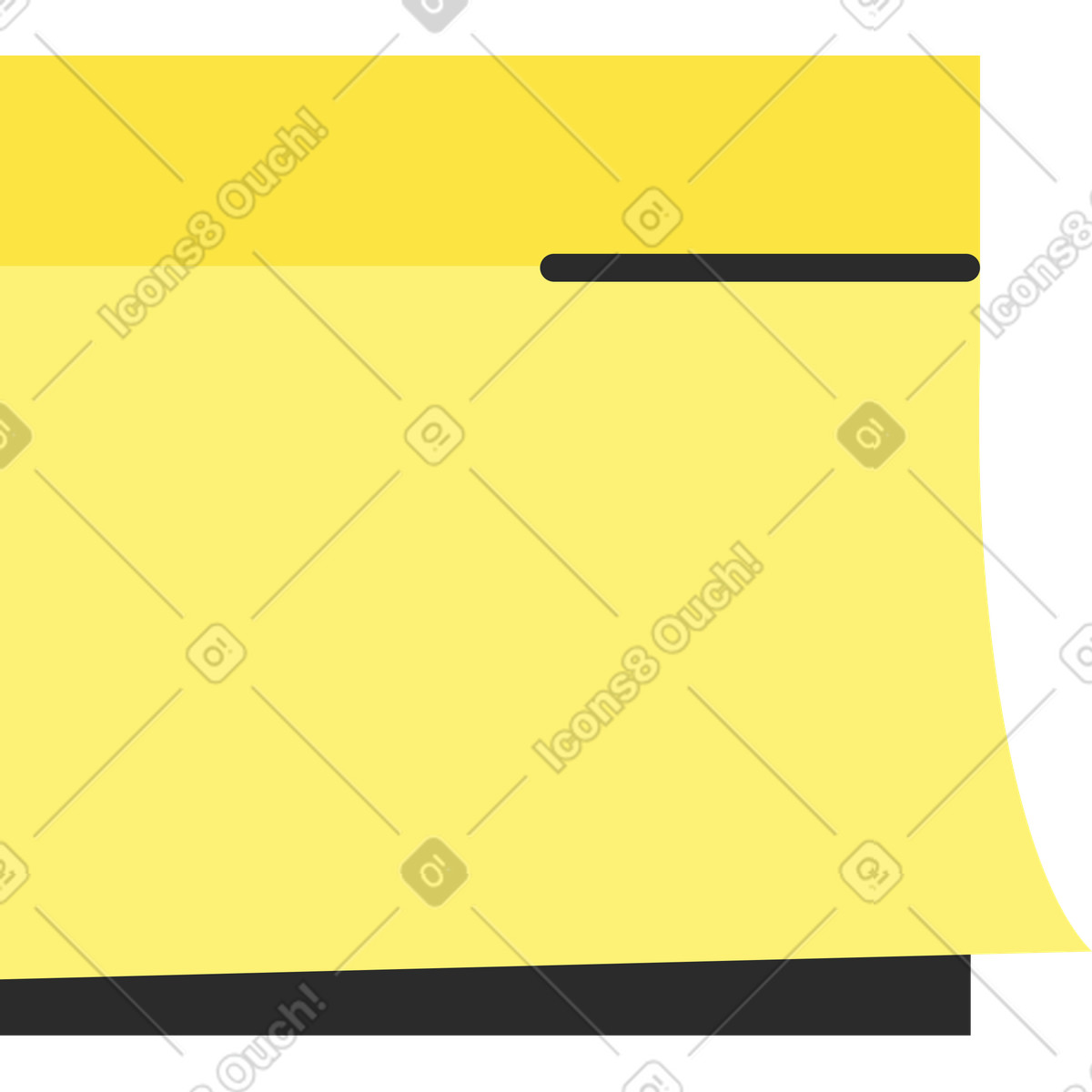 Sticker note illustration in Marginalia style download in PNG, SVG