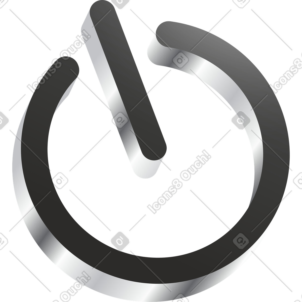 Off sign illustration in Token style download in PNG, SVG
