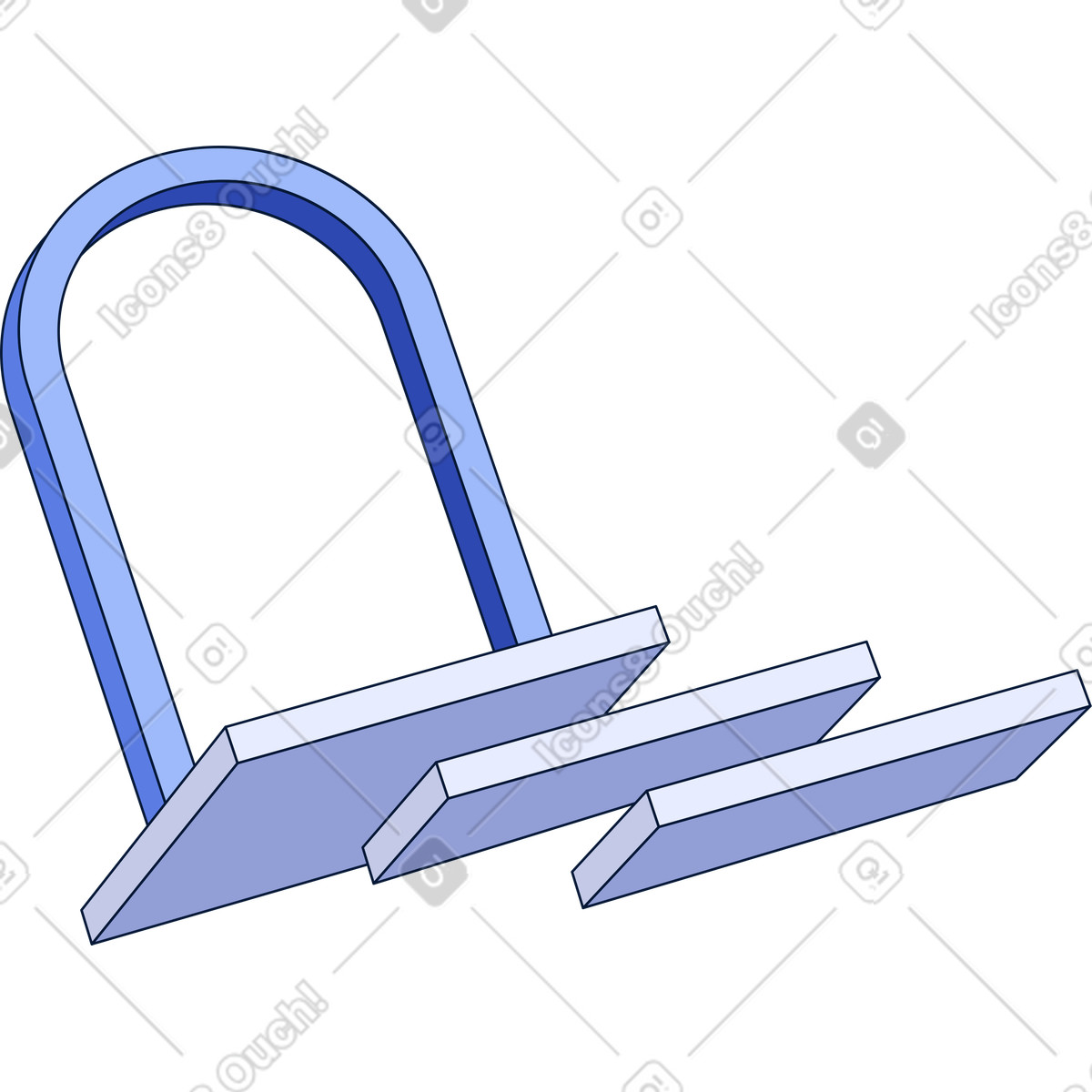 Arco e scale illustrazione in stile Neat scarica in PNG, SVG
