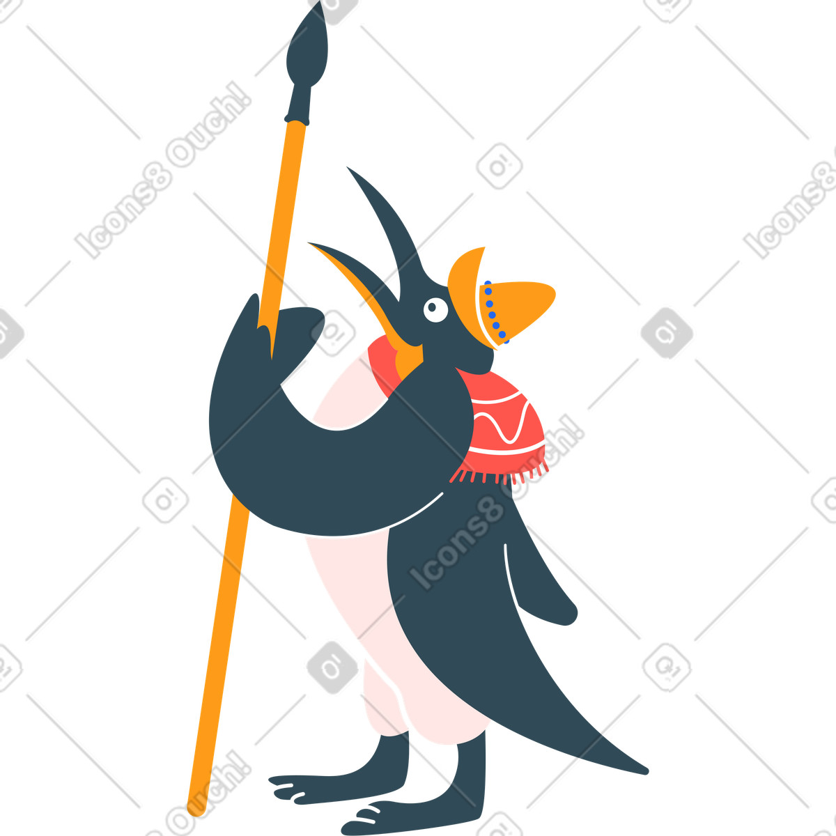 下载 Kingdom 风格的 企鹅 插画，支持 PNG、SVG 格式