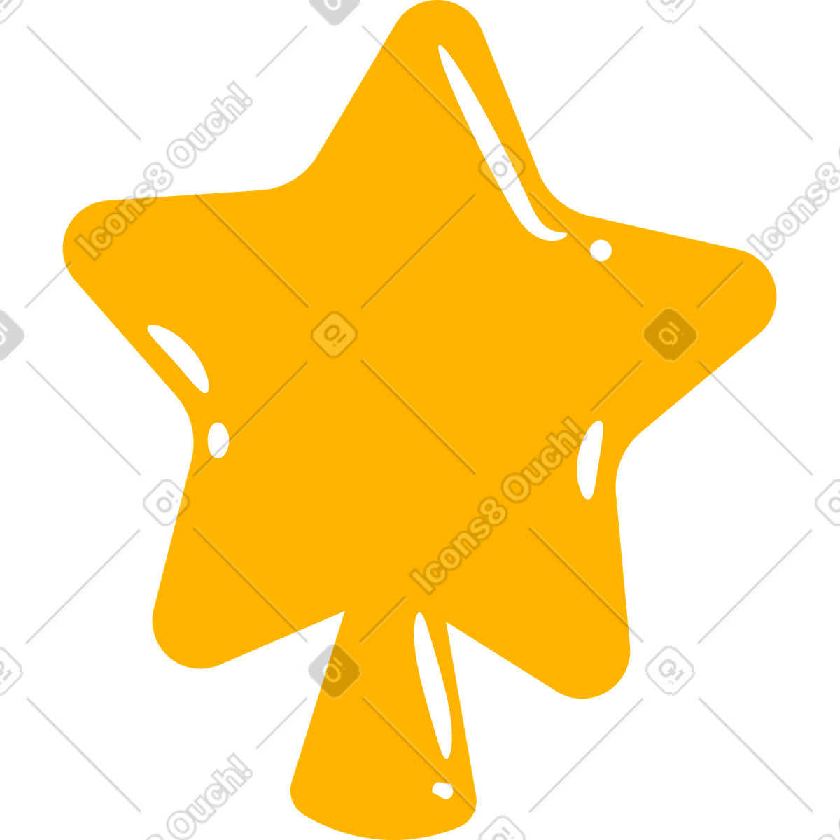 Illustration Étoile de noël dans le style Flame à télécharger aux formats PNG, SVG