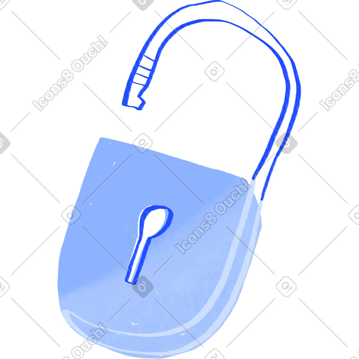 Иллюстрация Open lock в стиле Quirky — скачать в форматах PNG, SVG