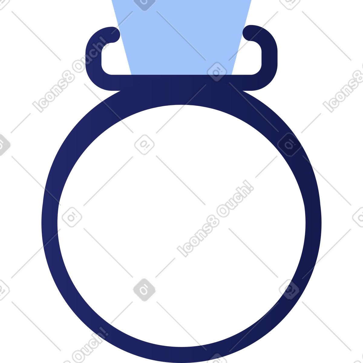 Jewelry ring illustration in Clip style download in PNG, SVG