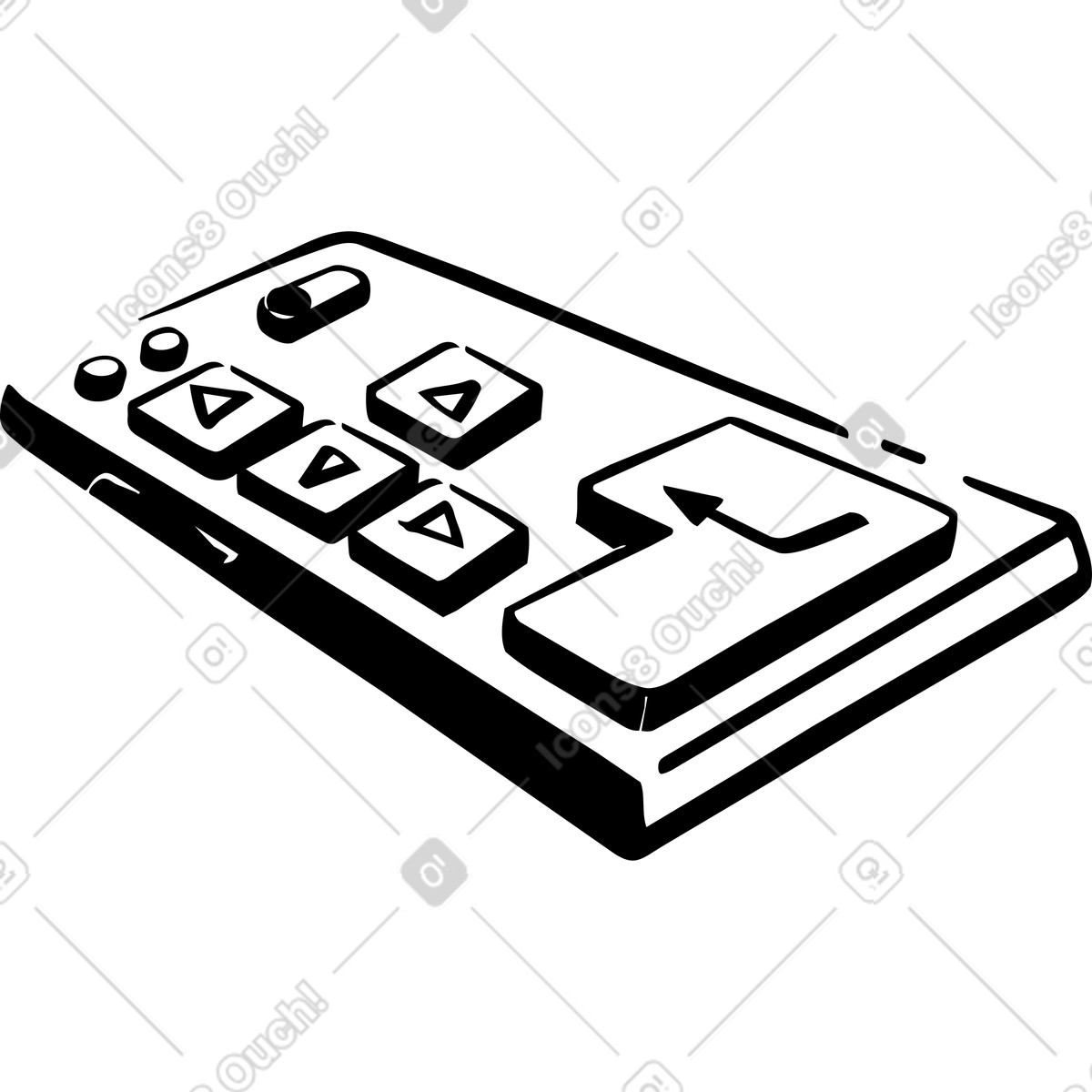 Line スタイルの Wireless Compact Mini Keyboard のイラストをPNG、SVG形式でダウンロード