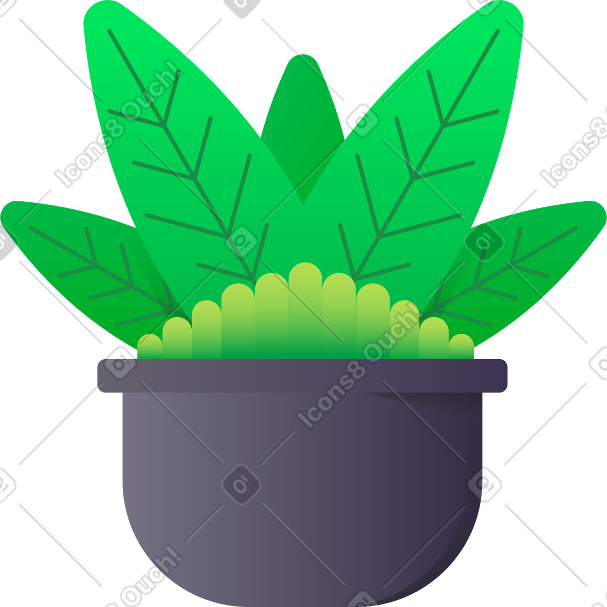 下载 Hugo 风格的 Potted plant 插画，支持 PNG、SVG 格式