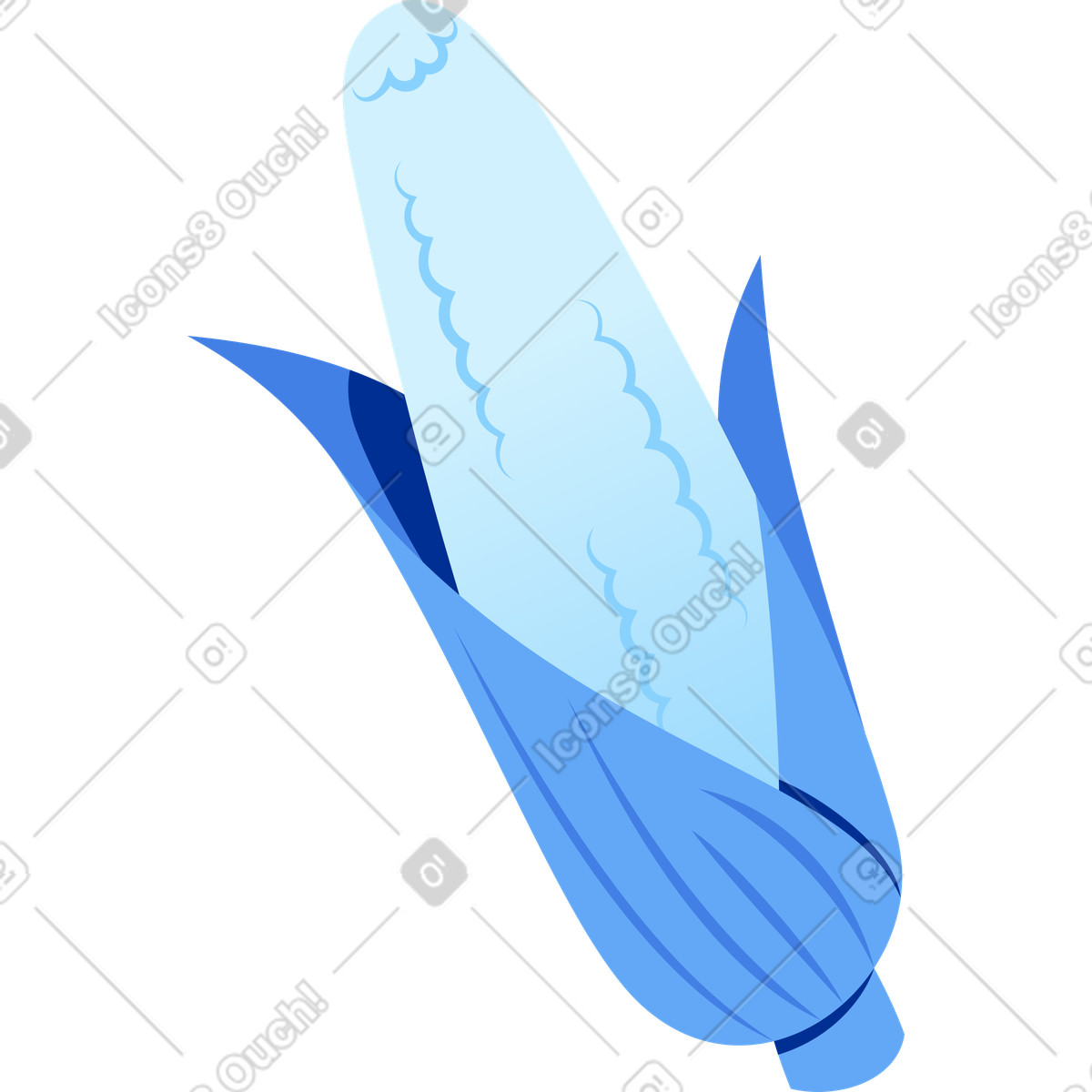 Glossy 스타일의 옥수수 일러스트레이션 PNG, SVG 다운로드