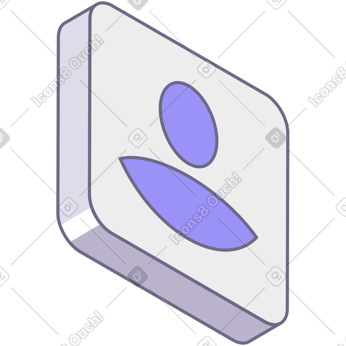Modul スタイルの User sign のイラストをPNG、SVG形式でダウンロード