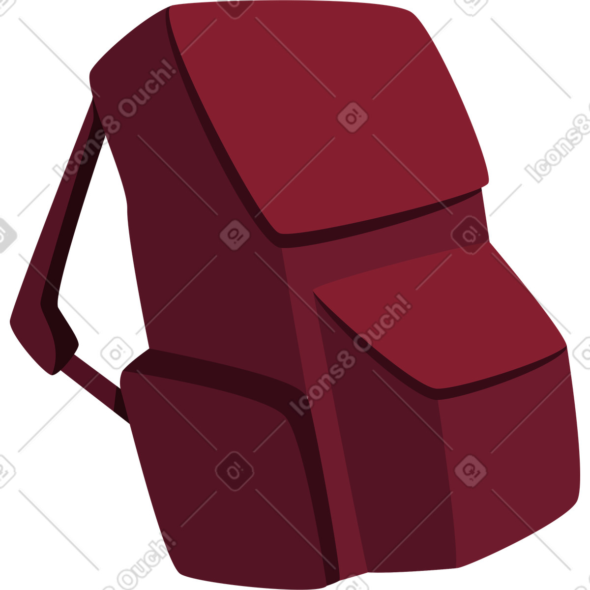 Reiserucksack-Illustration im Vivid-Stil als Download in PNG, SVG