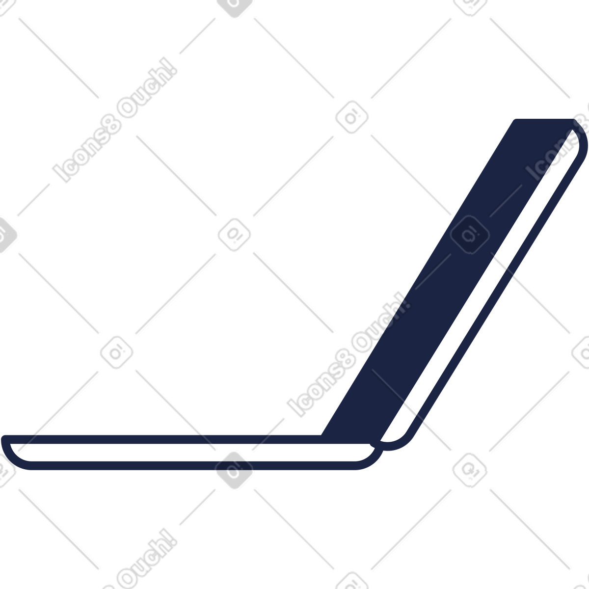 Urban Line スタイルの ラップトップ のイラストをPNG、SVG形式でダウンロード