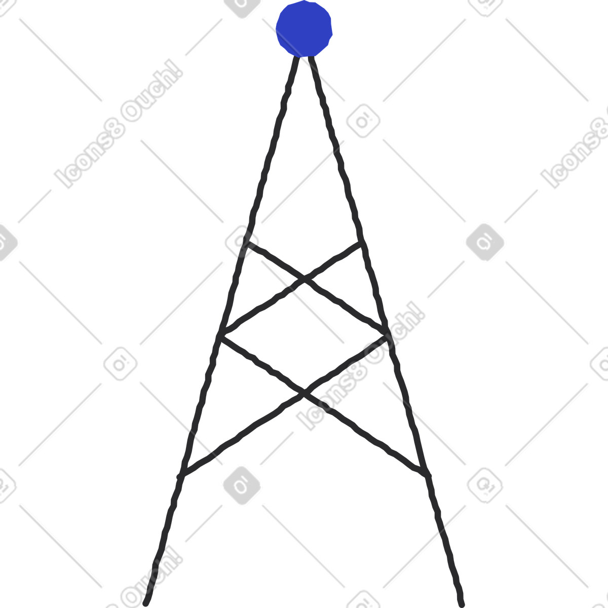 Cellular base station-Illustration im Pablo-Stil als Download in PNG, SVG