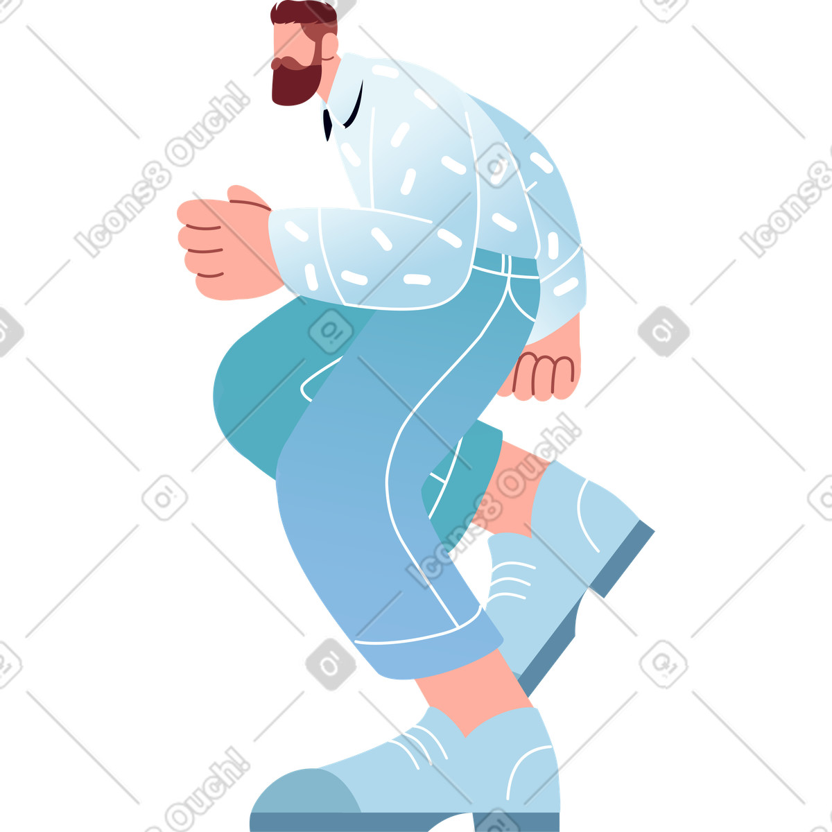 Airy スタイルの 踊る男 のイラストをPNG、SVG形式でダウンロード