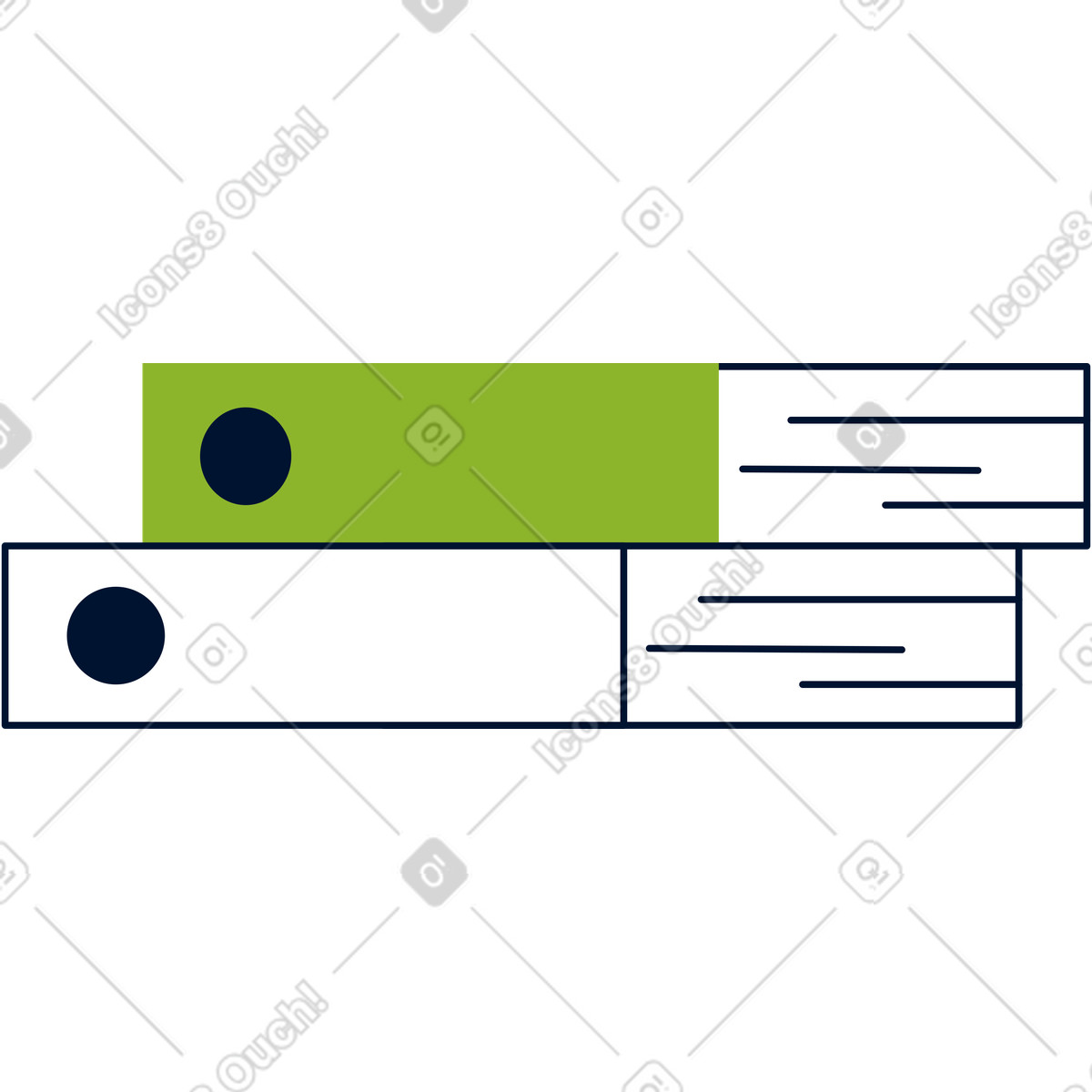 Office folders illustration in PNG, SVG