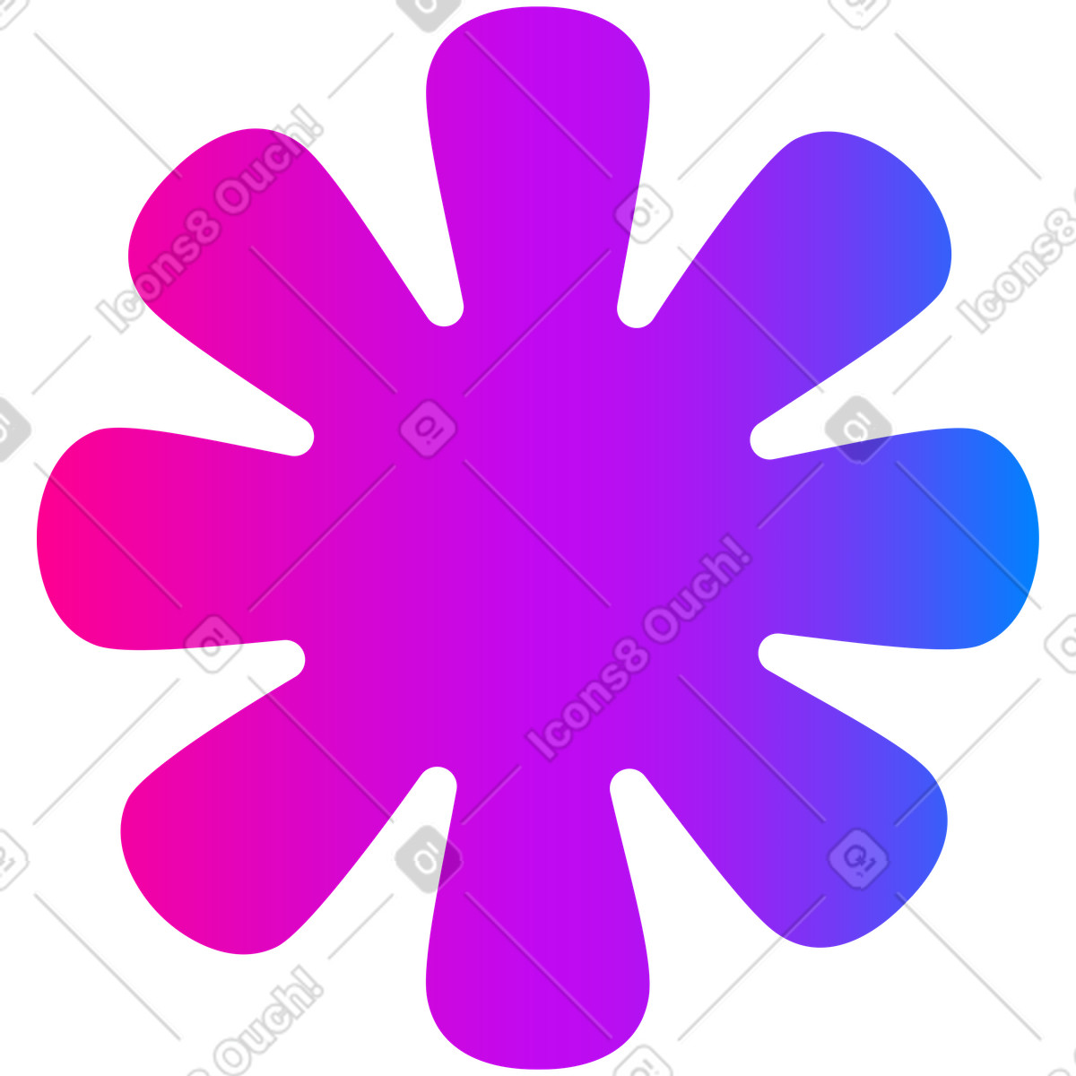 Schneeflocke-Illustration im Vibrant-Stil als Download in PNG, SVG
