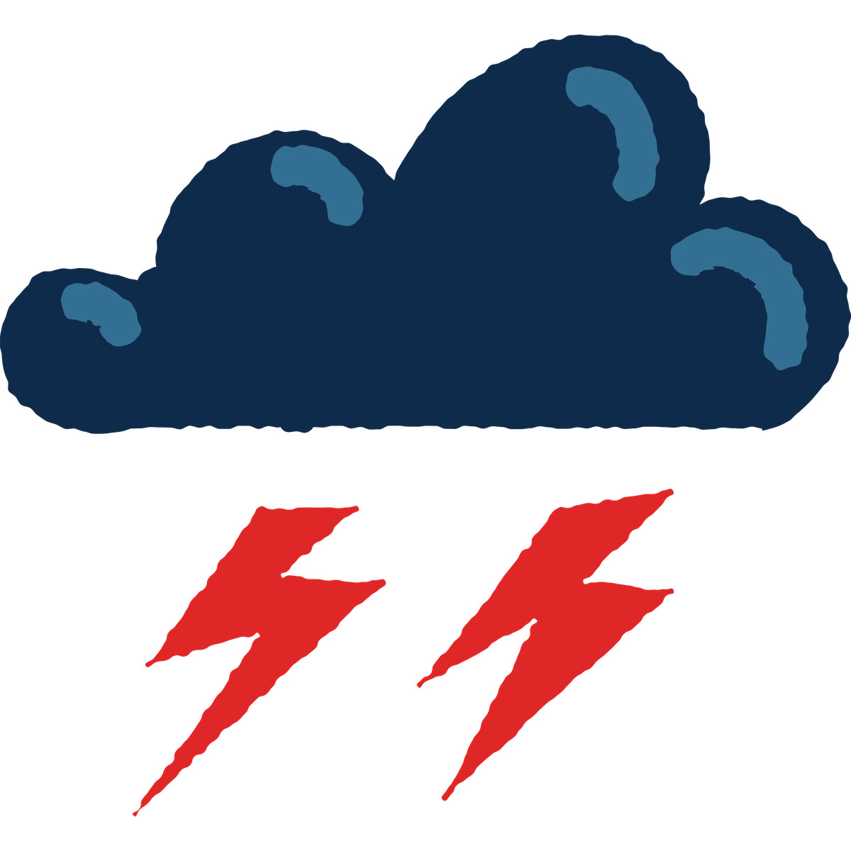 Dark cloud with lightning illustration in Cherry style download in PNG, SVG