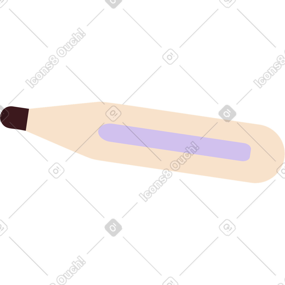 Electronic medical thermometer illustration in PNG, SVG