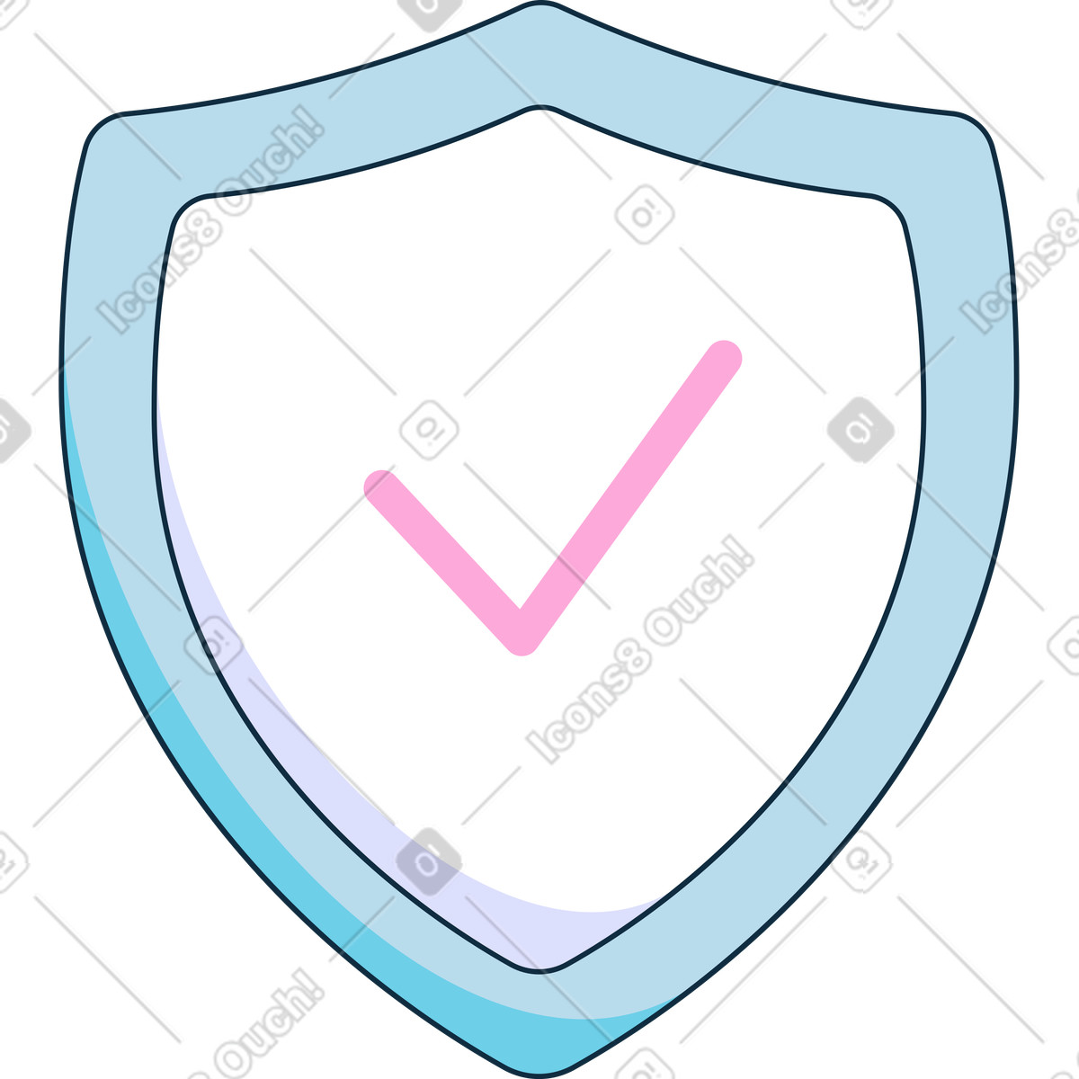 Shield illustration in PNG, SVG