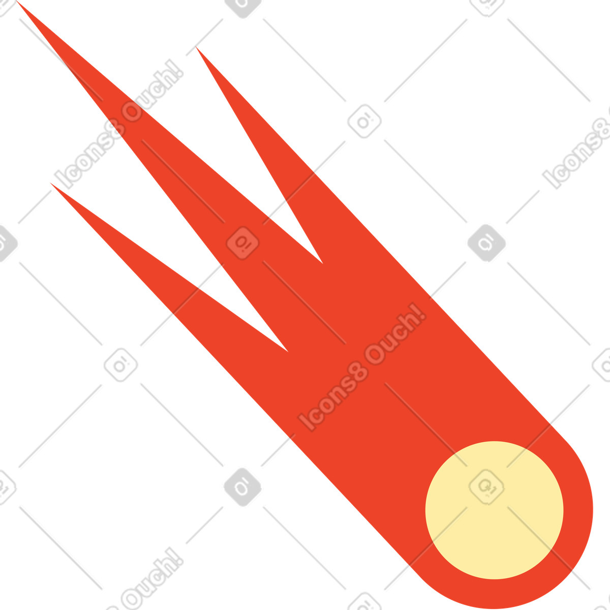 Ilustración Cometa en estilo Polar a descargar en PNG y SVG