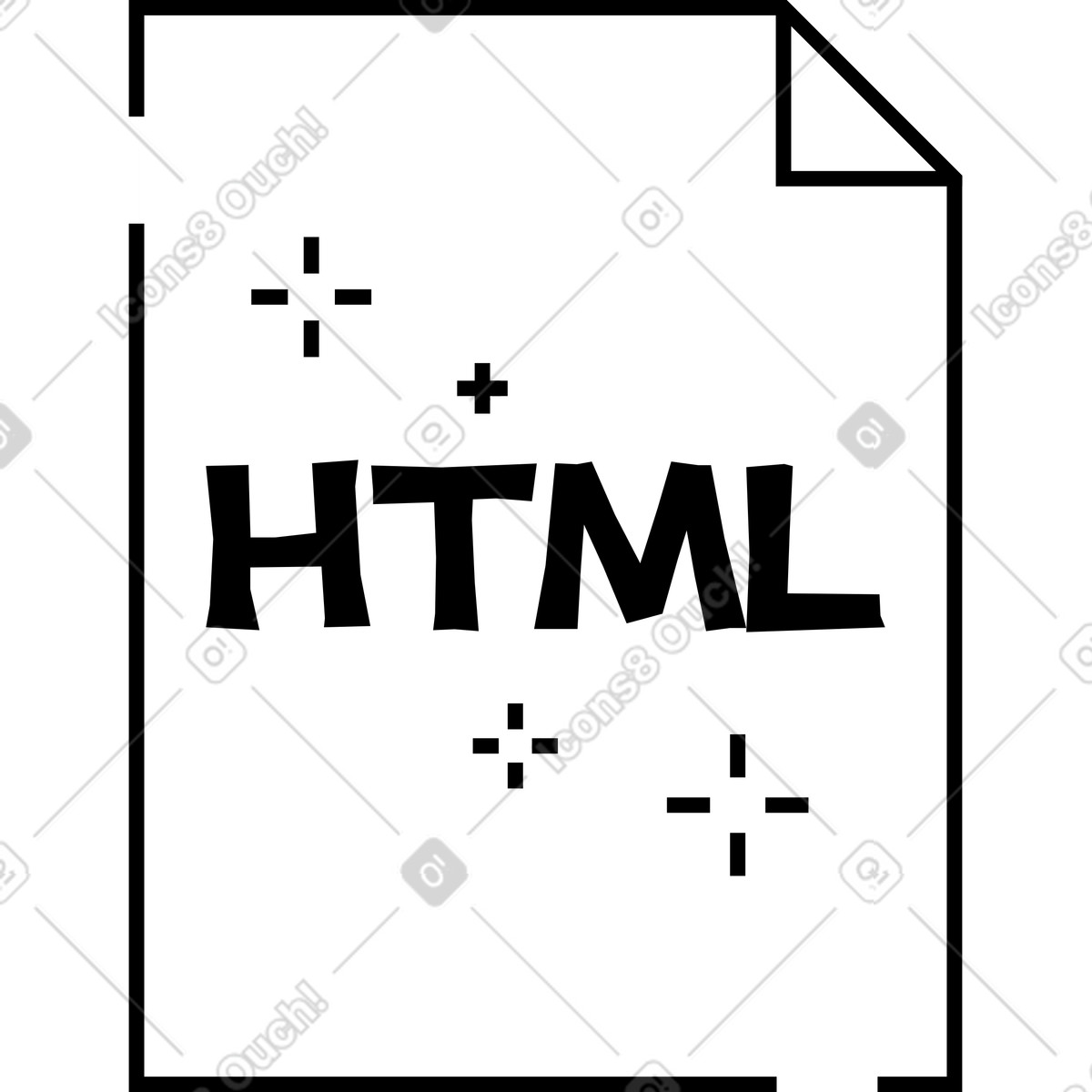 Иллюстрация Html-файл в стиле Amethyst — скачать в форматах PNG, SVG