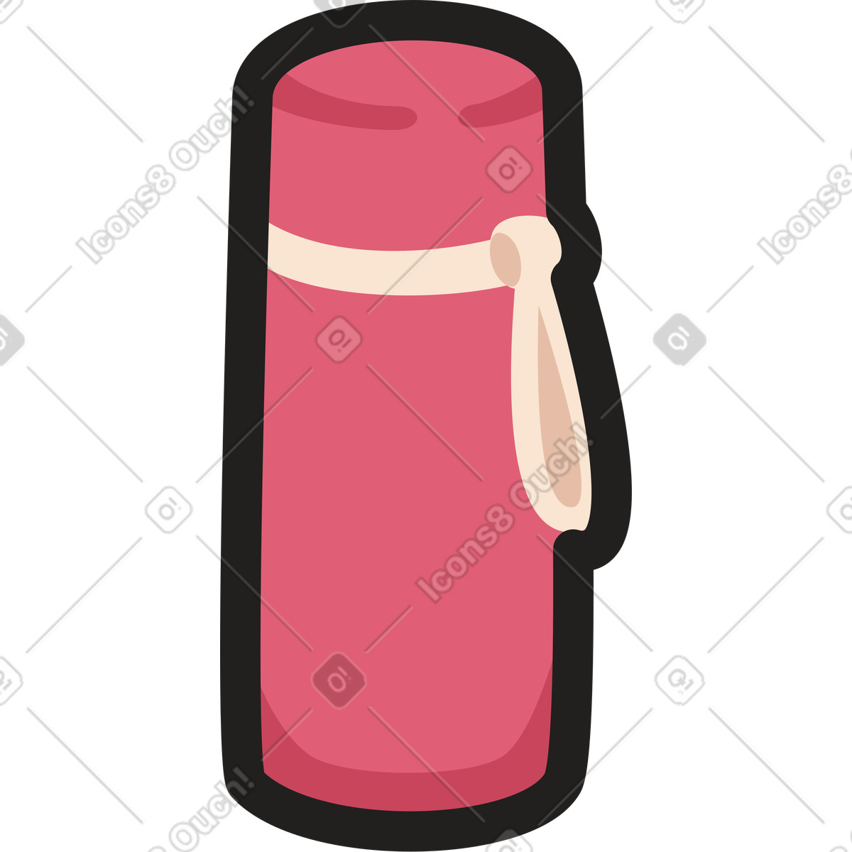 Ilustração de Garrafa térmica em no estilo Clipart para baixar em PNG, SVG