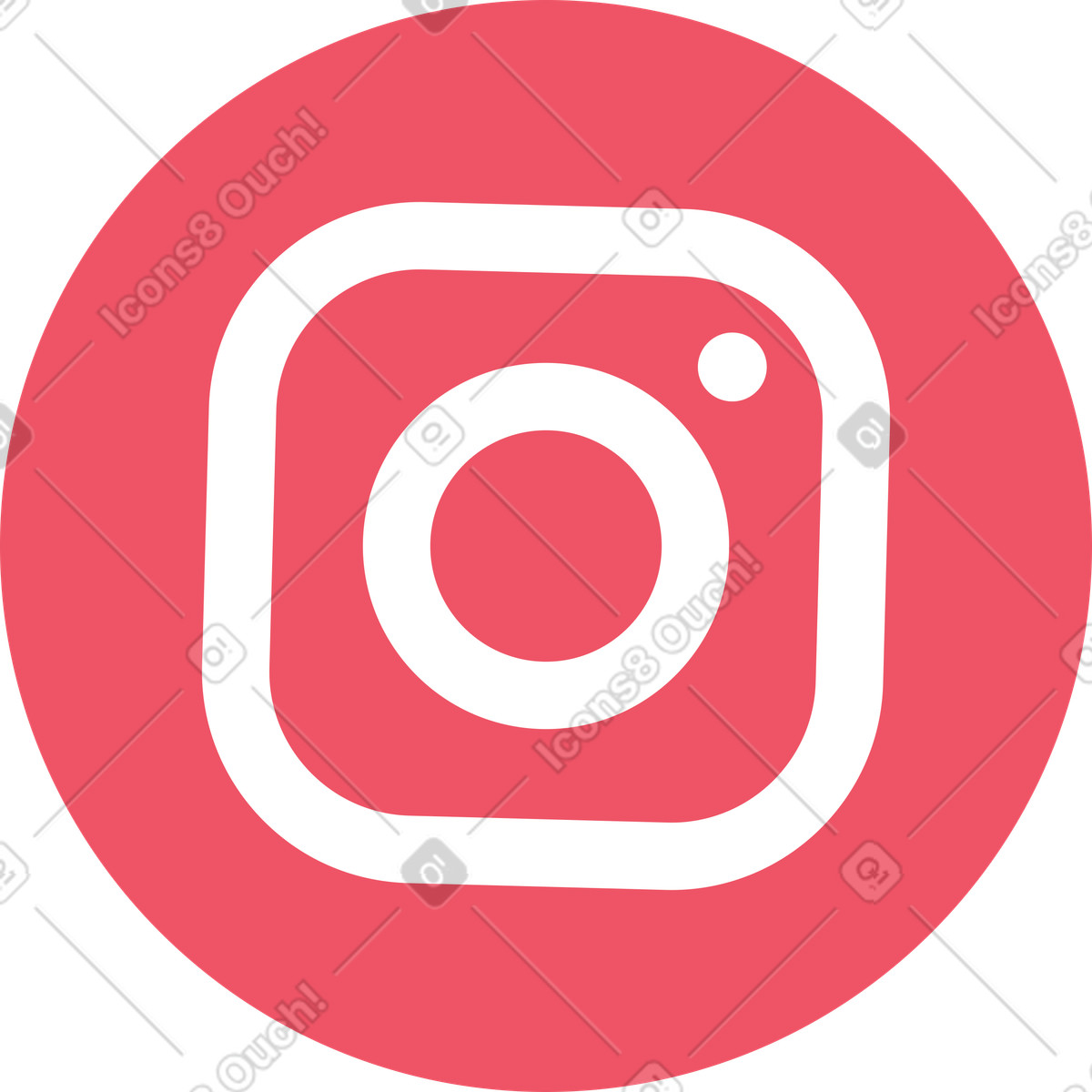 Ilustración Icono de instagram en estilo Boba a descargar en PNG y SVG