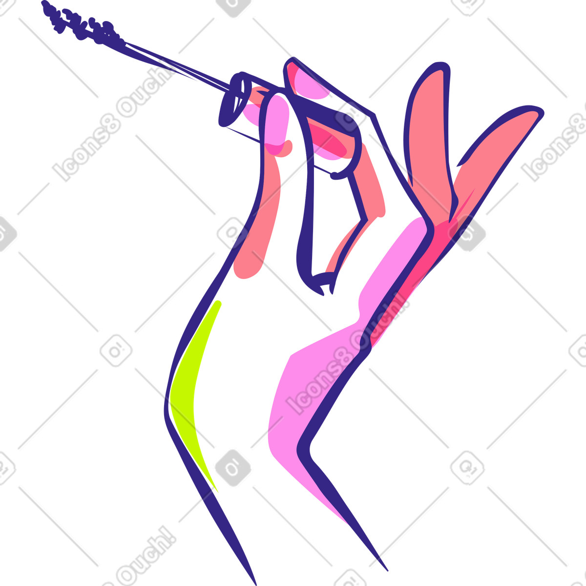 Ilustração de Mão com rímel em no estilo Glam para baixar em PNG, SVG
