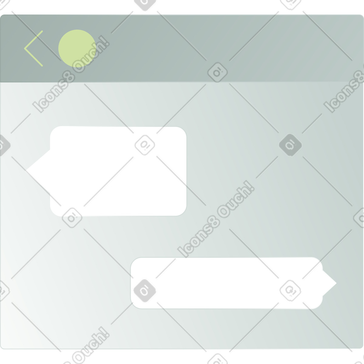 Messenger-fenster-Illustration im Office-Stil als Download in PNG, SVG